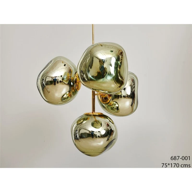 Lámpara de techo colgante Estocolmo oro 75x170cm 687-001