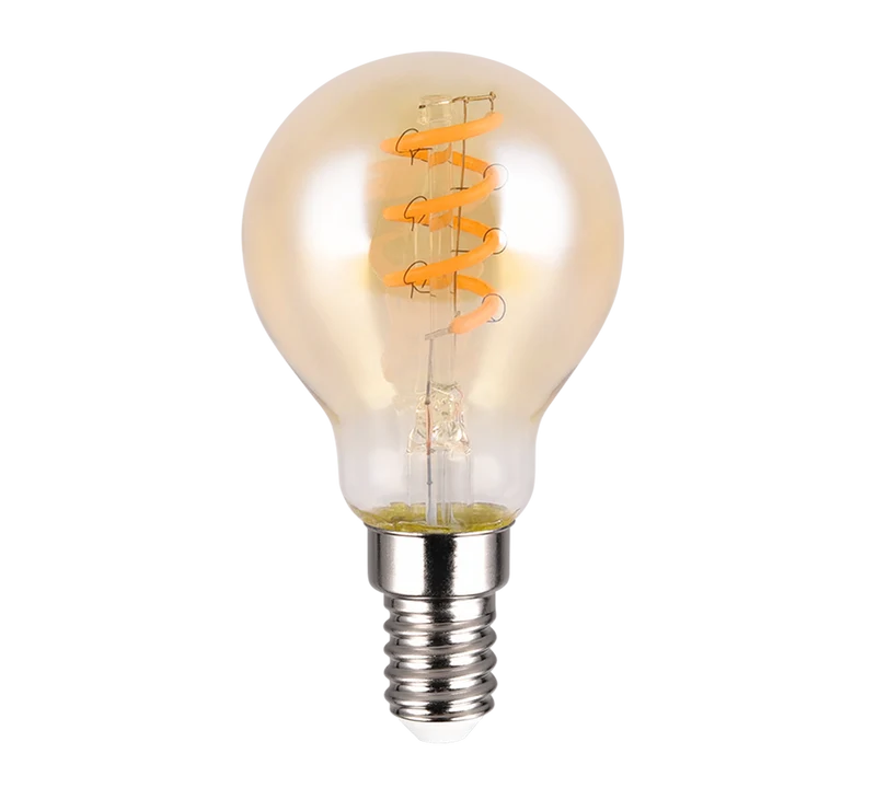 Bombilla Trio Led-Lm LED E14 vidrio ámbar 1800K regulable Ø4,5cm 983-4813