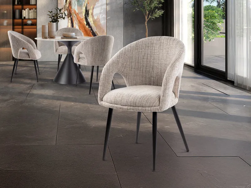 Silla Schuller Koala Negro jaspeado 692359 para salón y comedor