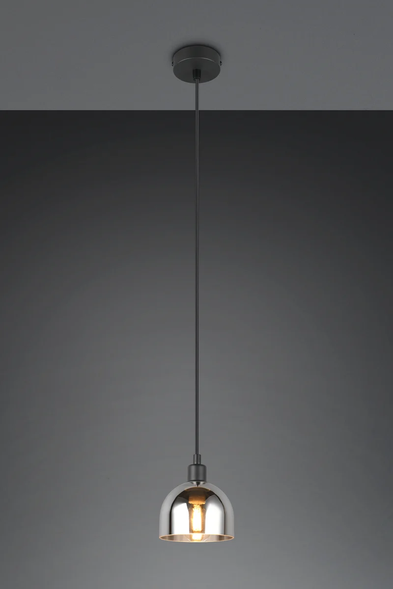 Lámpara de techo colgante Trio Molly LED negro mate 2700K 150cm R
