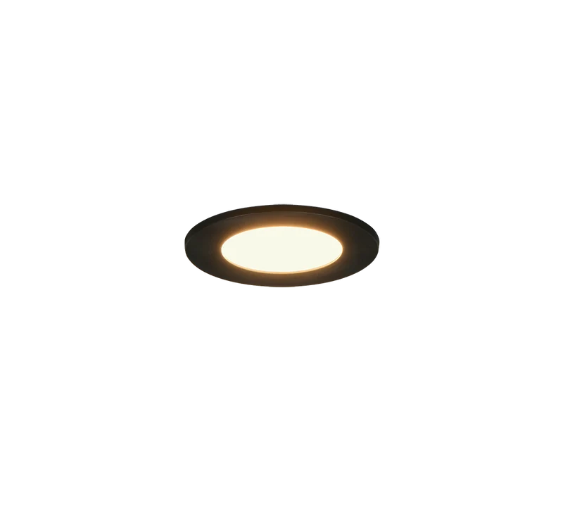 Plafón de baño exterior Trio Himal LED negro IP65 Ø8,5cm 6