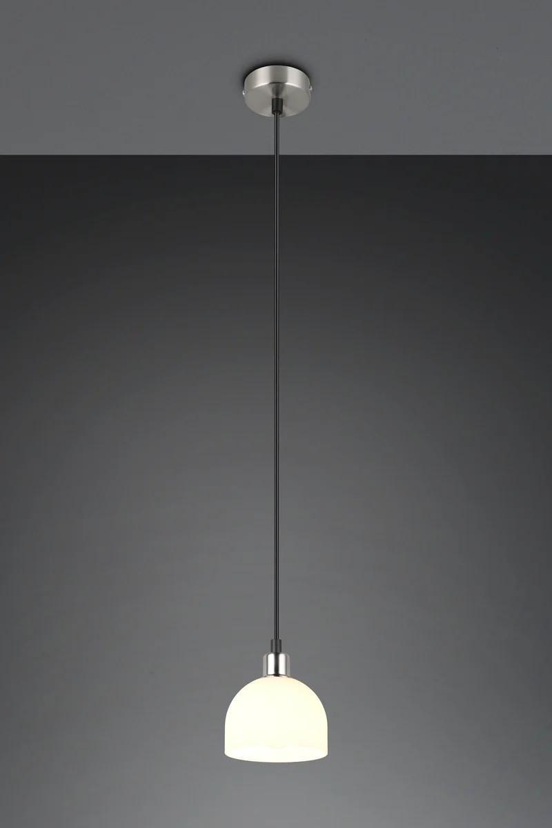 Lámpara de techo colgante Trio Molly LED níquel mate 3000K 150cm R para salón y comedor