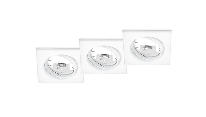 Downlight empotrable foco Trio Jura 3 luces blanco mate 650000331