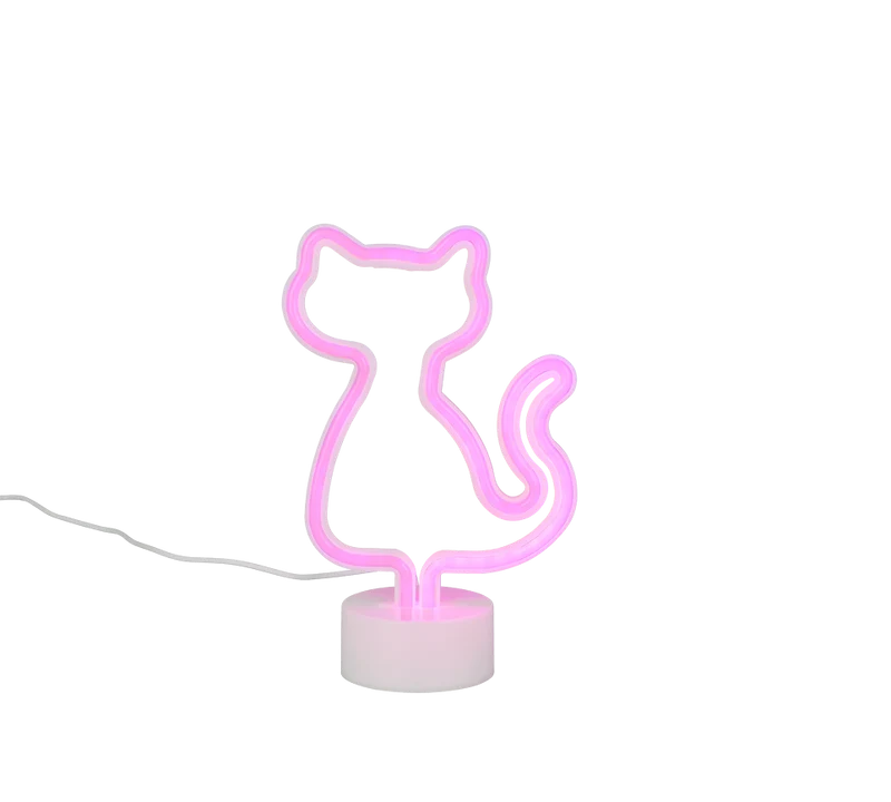 Lámpara de sobremesa Trio Cat LED blanco R