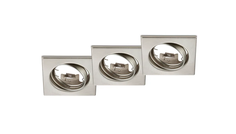 Downlight empotrable foco Trio Jura 3 luces níquel mate 650000307