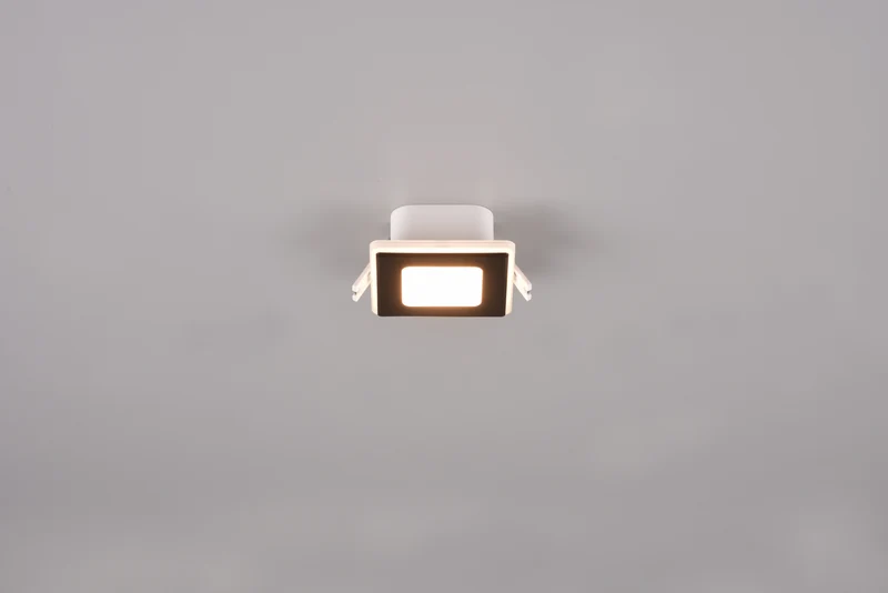 Plafón de techo Trio Nimbus LED negro mate 3000K regulable IP44 8,5cm 6