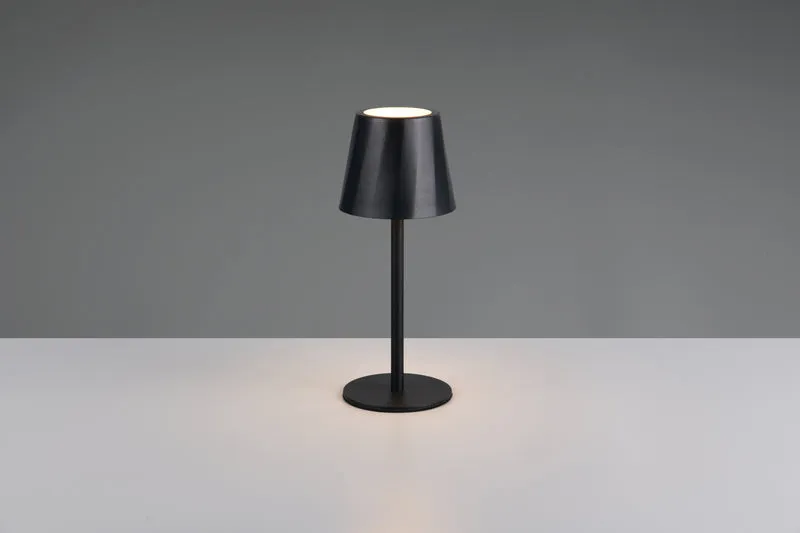 Lámpara de sobremesa Trio Diaz LED negro mate táctil CCT IP44 R