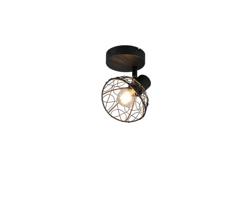 Foco Trio Yako LED negro mate 2700K 1,3cm R
