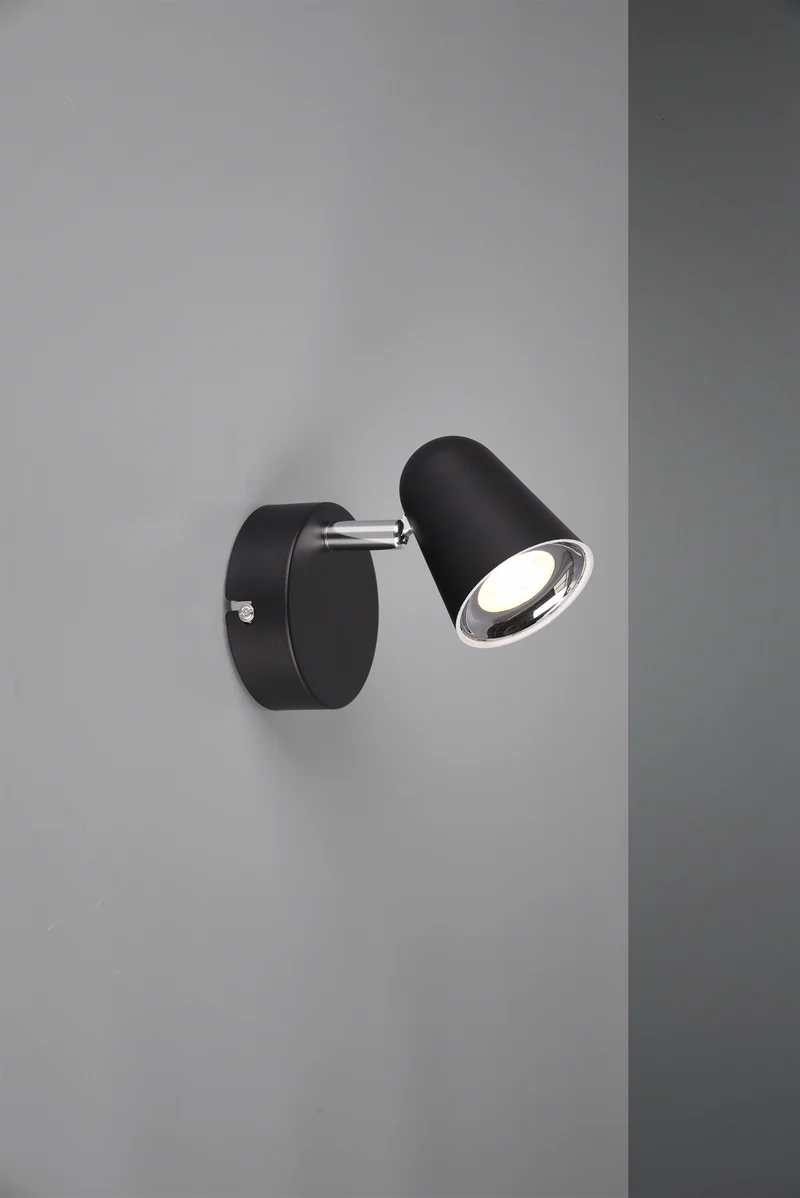 Foco Trio Toulouse LED negro mate 3000K regulable 9cm R