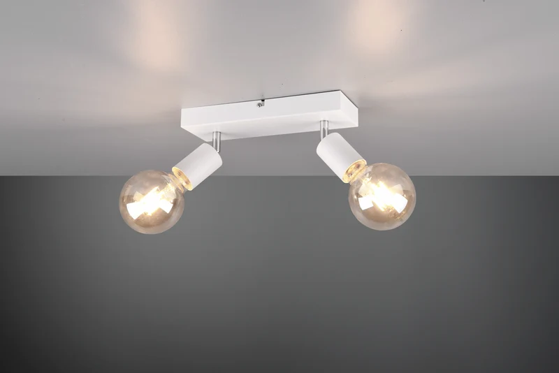 Foco Trio Vannes 2 luces blanco mate R80182031