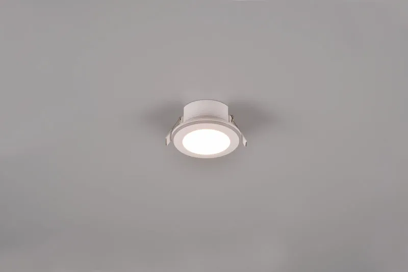 Downlight empotrable Trio Argus LED blanco mate 3000K Ø8,2cm 6