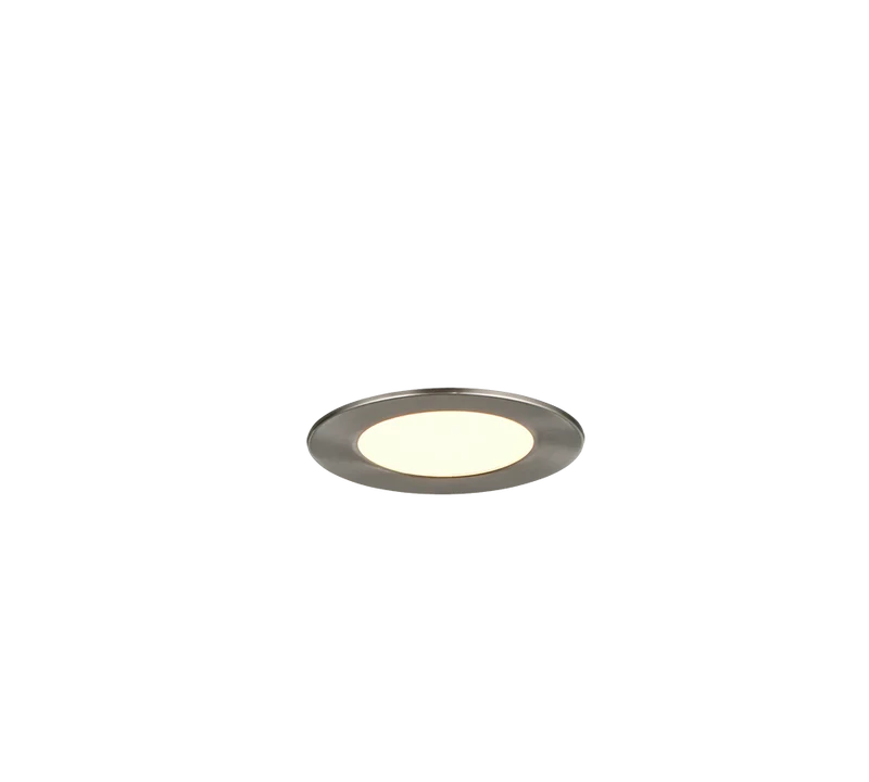 Plafón de baño Trio Virunga LED níquel mate IP44 Ø11cm 6