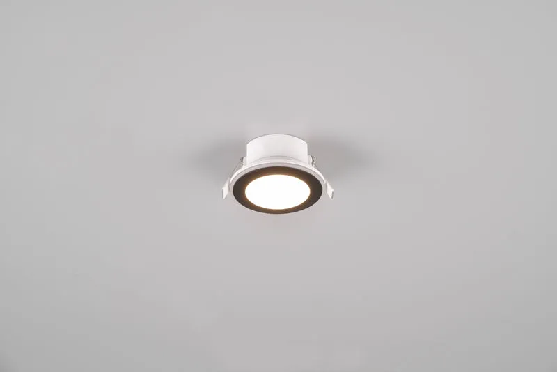 Downlight empotrable Trio Argus LED negro mate 3000K Ø8,2cm 6