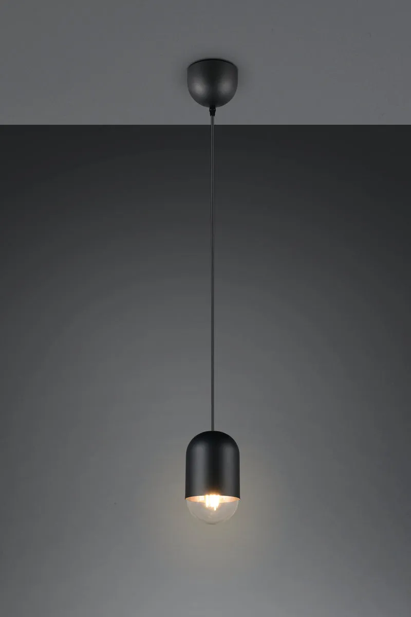 Lámpara de techo colgante Trio Nara LED negro mate 2700K 150cm R