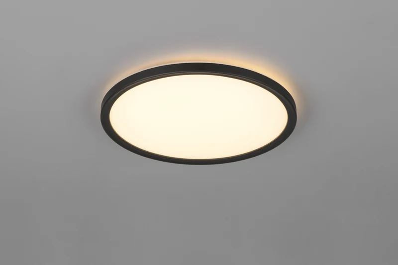 Plafón de techo Trio Joko LED negro CCT Ø29cm R