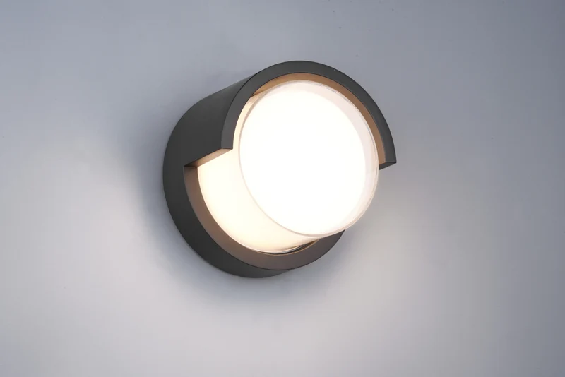 Aplique de exterior Trio Puno LED negro mate 3000K IP54 R