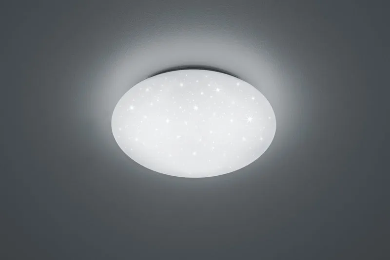 Plafón de baño Trio Paolo LED blanco 4000K regulable IP44 Ø37cm 6