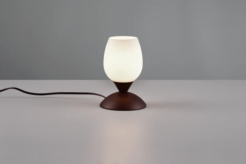 Lámpara de sobremesa Trio Cup II LED rusty táctil 3000K regulable R