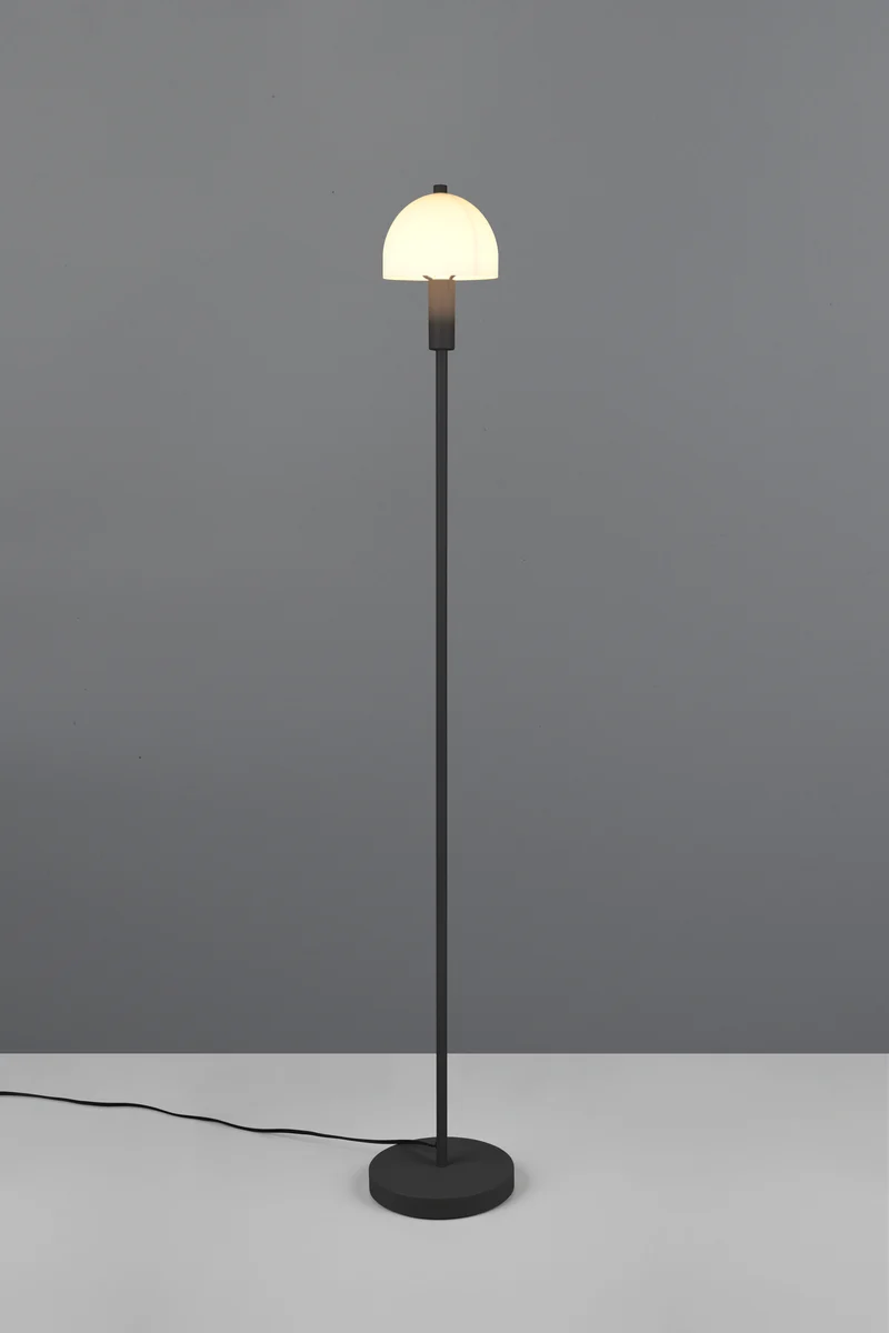 Lámpara de pie Trio Glenn LED negro mate 3000K 120cm R