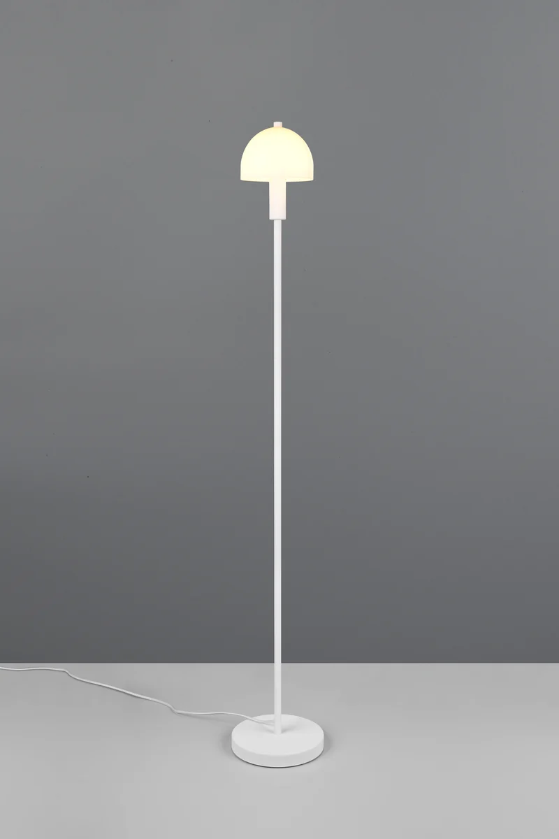 Lámpara de pie Trio Glenn LED blanco mate 3000K 120cm R