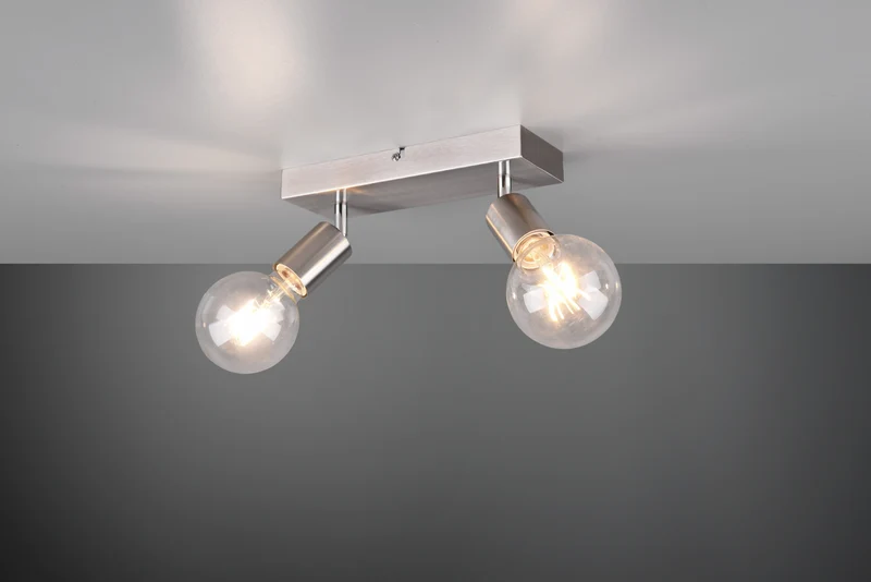 Foco Trio Vannes 2 luces níquel mate R80182007
