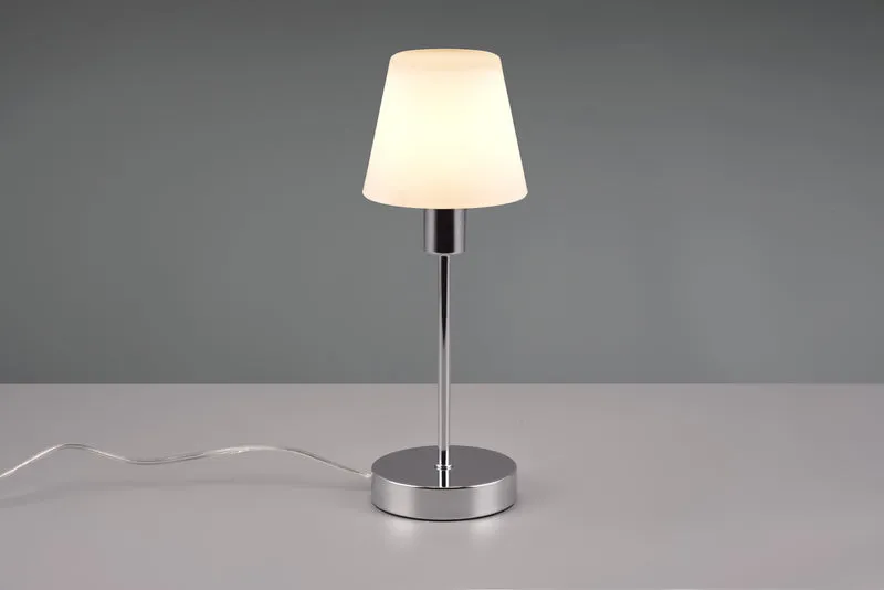 Lámpara de sobremesa Trio Luis II cromo táctil 32cm 595700106