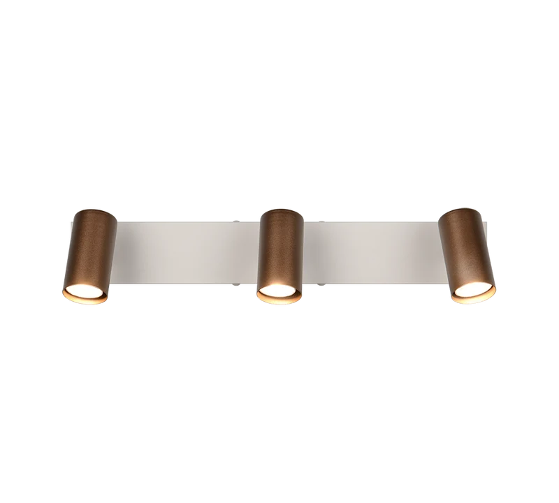 Foco Trio Taryn LED marrón café 2700K 44,5cm R