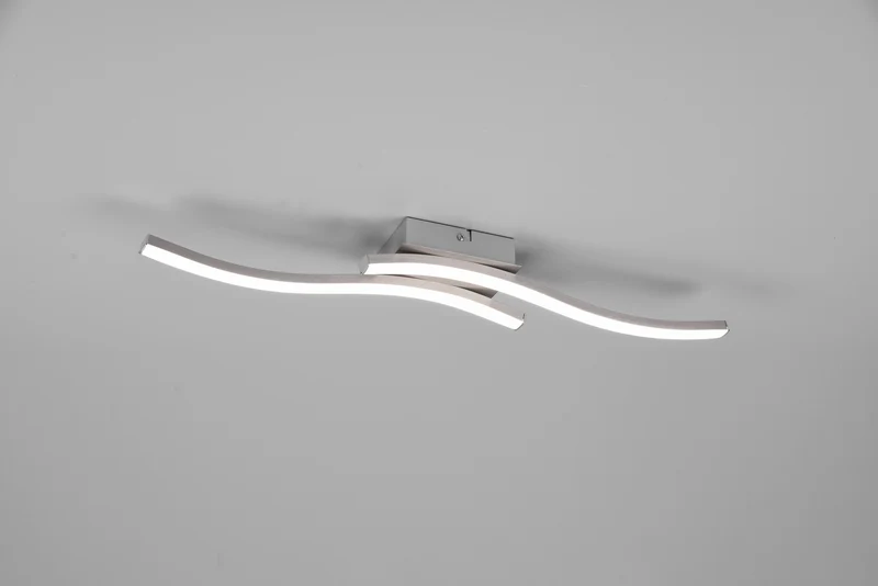 Plafón de techo Trio Route LED níquel mate 4000K 56cm R