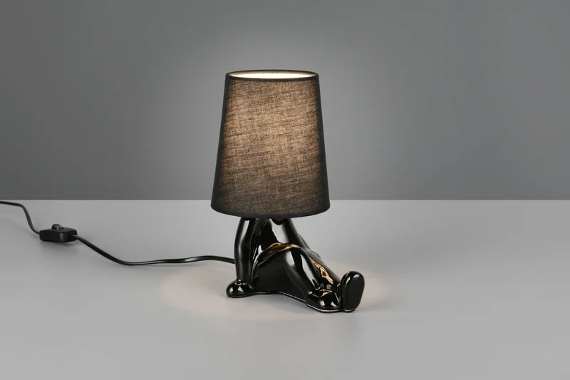 Lámpara de sobremesa Trio Huma LED negro 2700K R