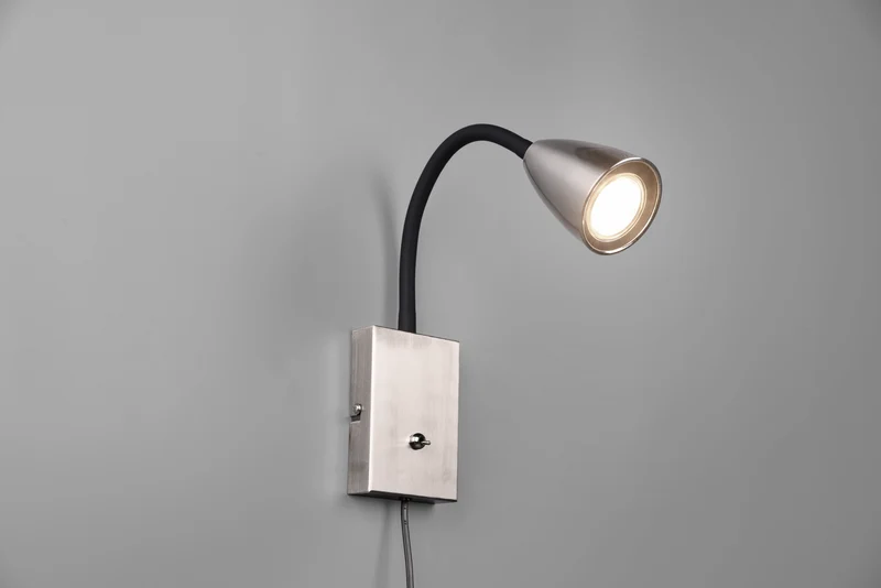Aplique de pared Trio Wanda níquel mate 202670107