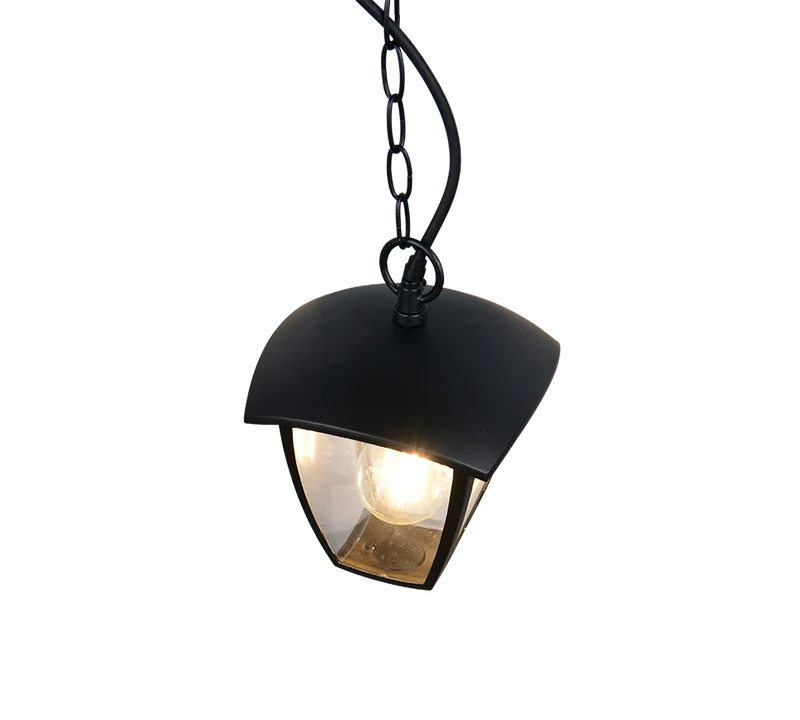 Lámpara colgante de exterior Trio Venta negro mate IP44 82cm 363260132