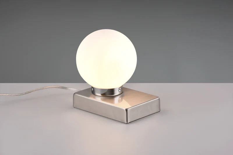 Lámpara de sobremesa Trio Davi II LED níquel mate táctil 3000K regulable 5