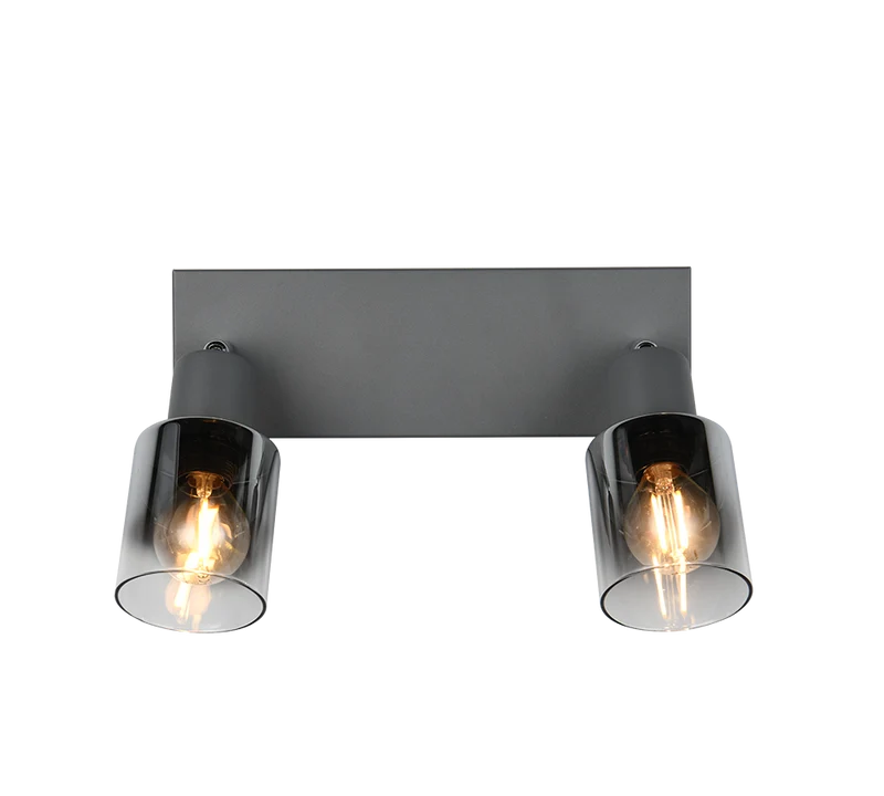 Foco Trio Cadiz 2 luces antracita 7cm R81782042