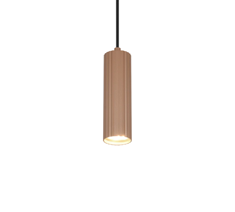 Lámpara de techo colgante Trio Soka LED marrón café 3000K 150cm 3