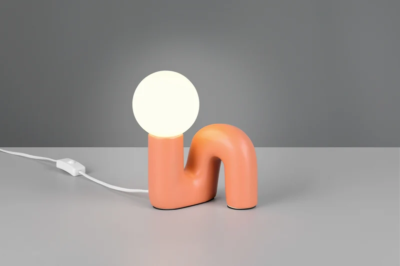 Lámpara de sobremesa Trio Quinn LED apricot 3000K R
