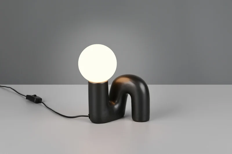 Lámpara de sobremesa Trio Quinn LED negro 3000K R