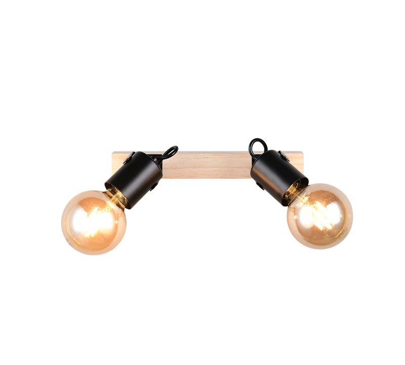 Foco Trio Lynar LED negro mate 2700K 31cm R