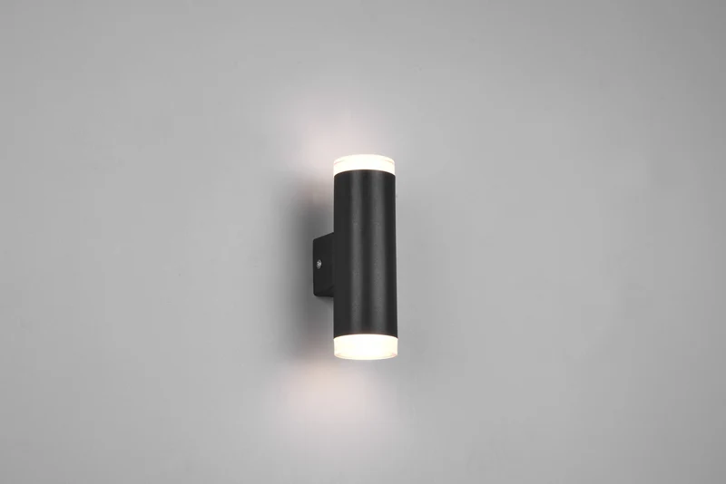 Aplique de baño Trio Ray LED negro mate 3000K regulable IP44 2