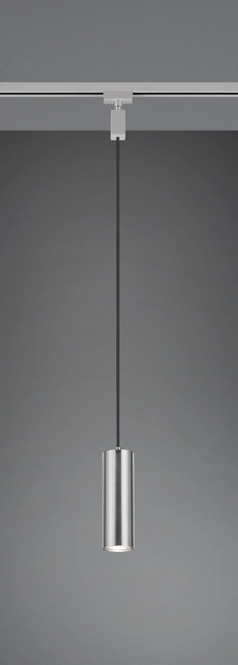 Lámpara de techo colgante Trio Duoline níquel mate 180cm 73240107