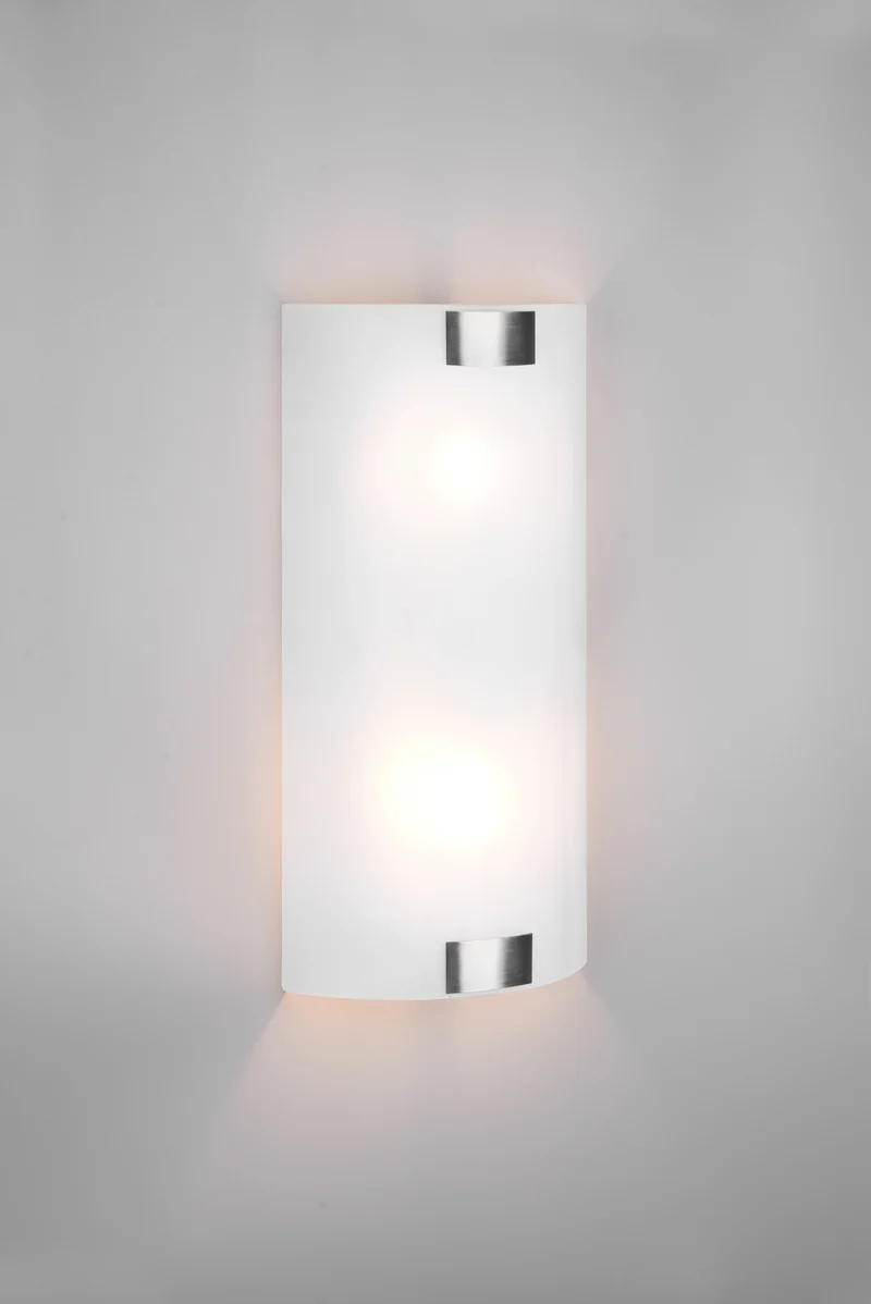Aplique de pared Trio Pura 2 luces níquel mate 40cm 212700207