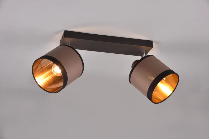 Foco Trio Davos LED negro mate 2700K Ø12cm R