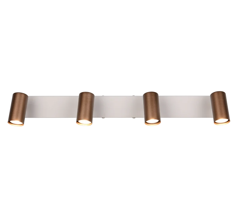 Foco Trio Taryn LED marrón café 2700K 62cm R