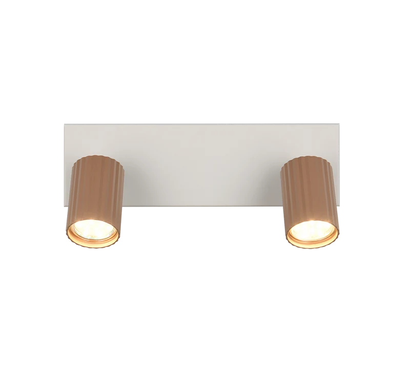 Foco Trio Soka LED marrón café 3000K 30cm 8