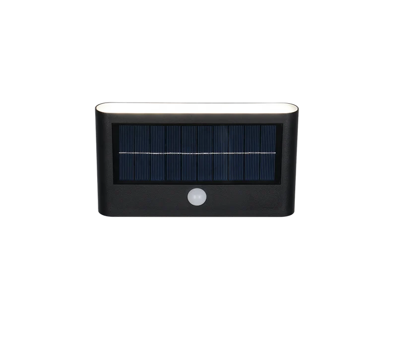 Aplique de exterior Trio Ramos LED negro mate solar 4000K IP44 R