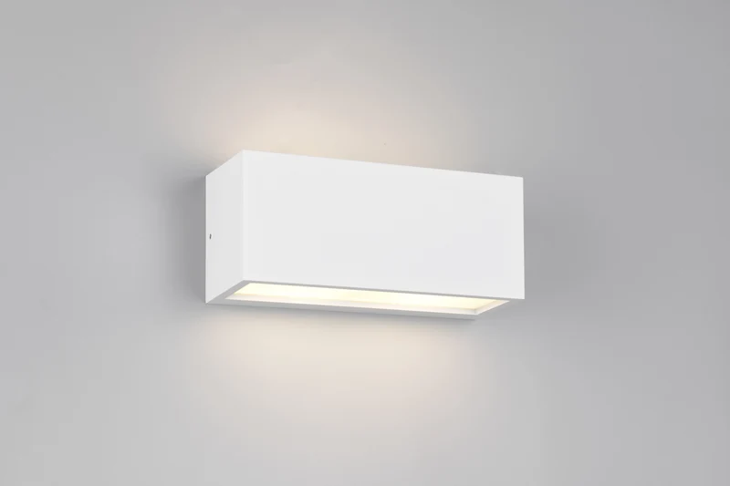 Aplique de exterior Trio Mayenne 2 luces blanco mate arriba y abajo IP44 218560231
