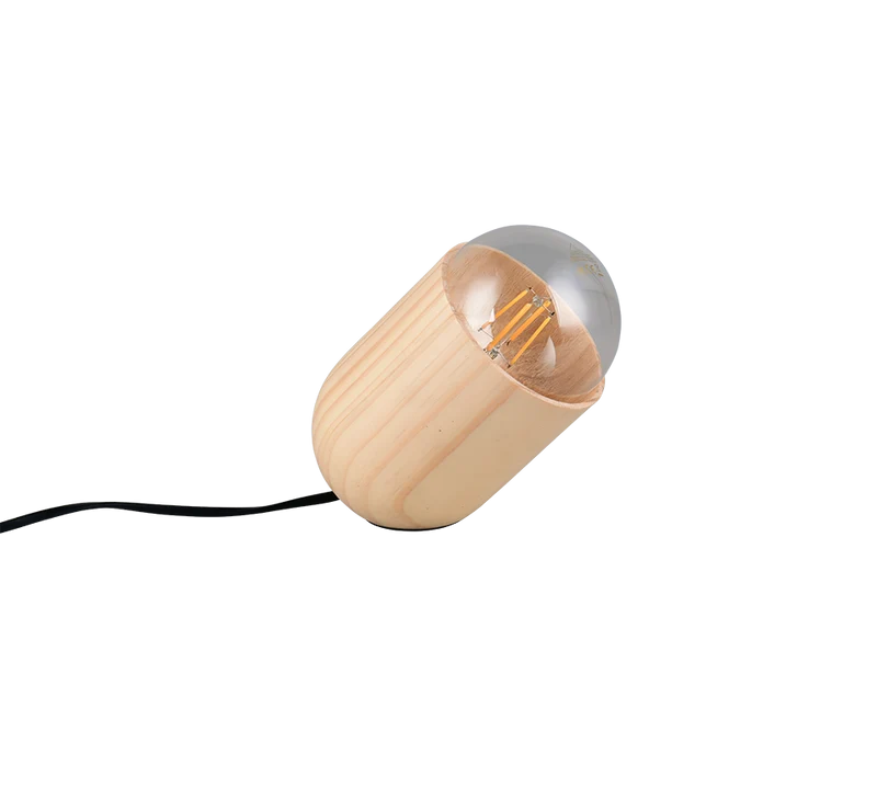 Lámpara de sobremesa Trio Nara LED madera 3000K R