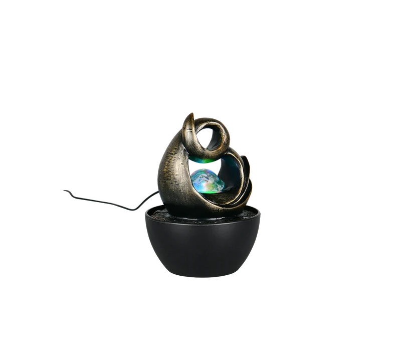 Lámpara de sobremesa Trio Luma LED brown R