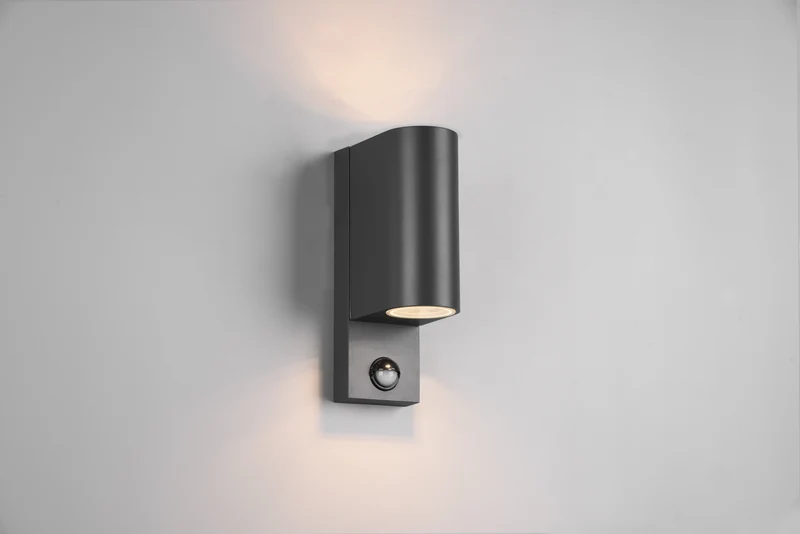 Aplique de exterior Trio Roya 2 luces antracita con sensor movimiento arriba y abajo 214260242