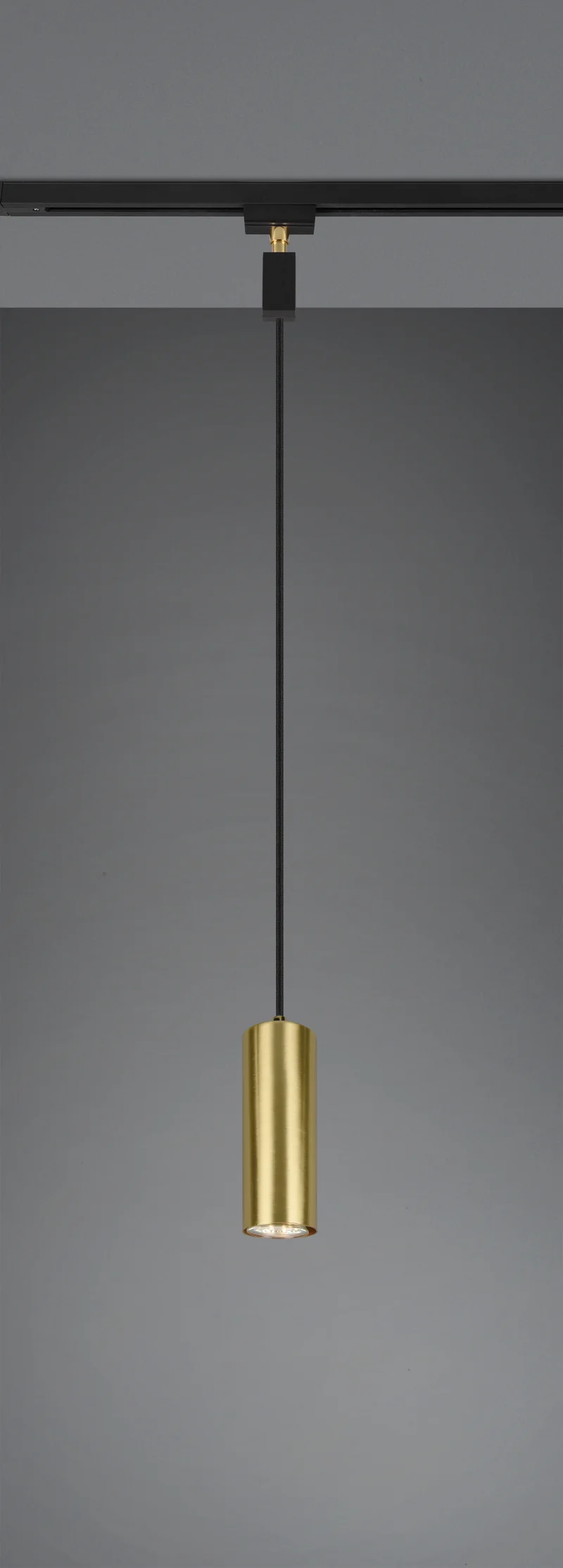 Lámpara de techo colgante Trio DUOline LED latón mate 3000K 180cm