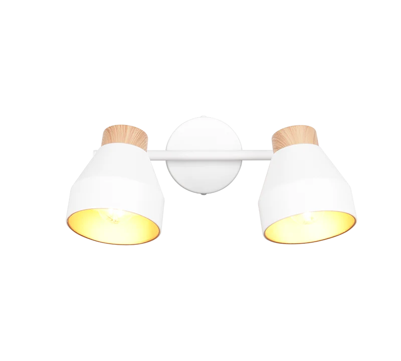 Foco Trio Valentin 2 luces blanco mate 32cm R81922031